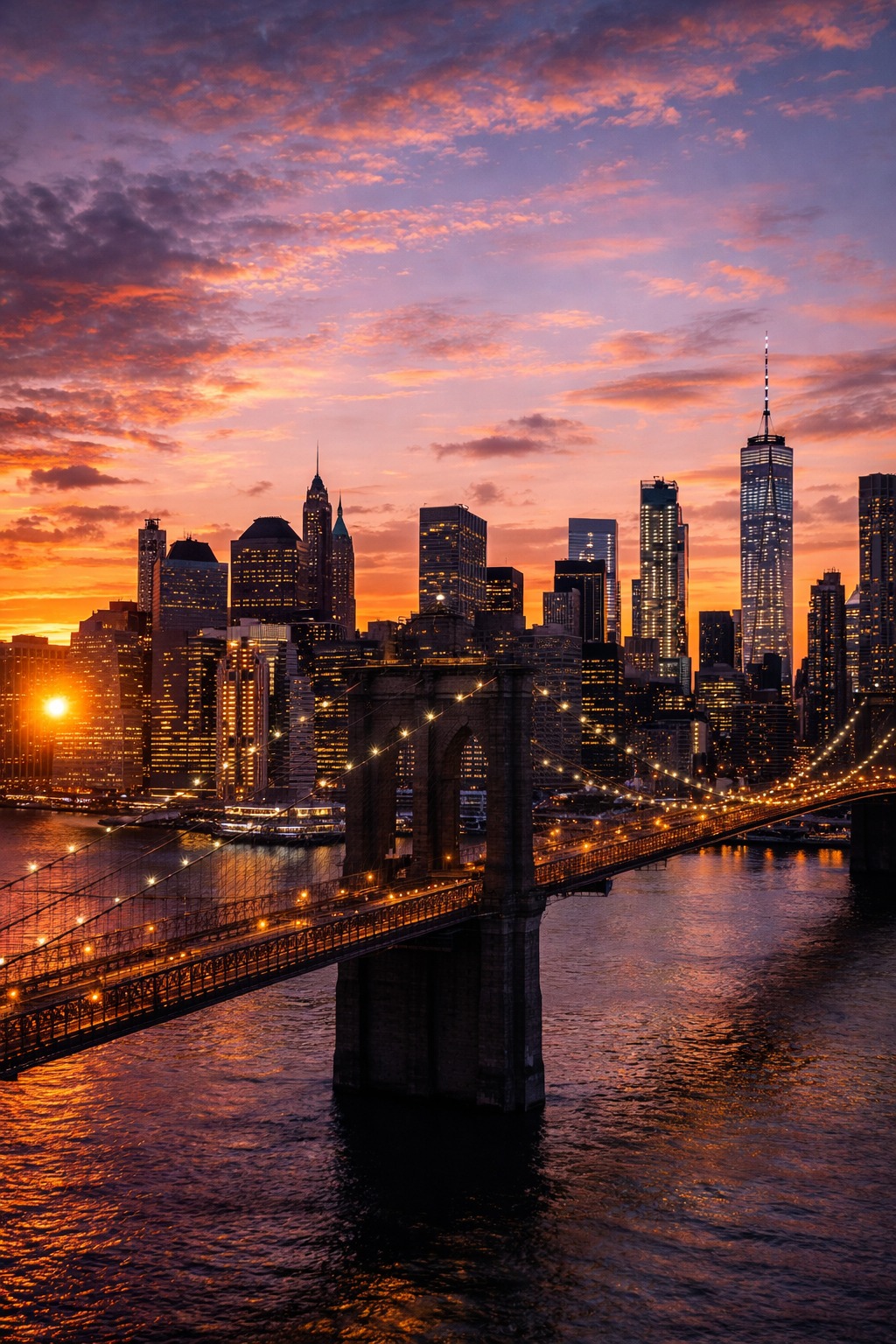 Brooklyn Bridge sunset